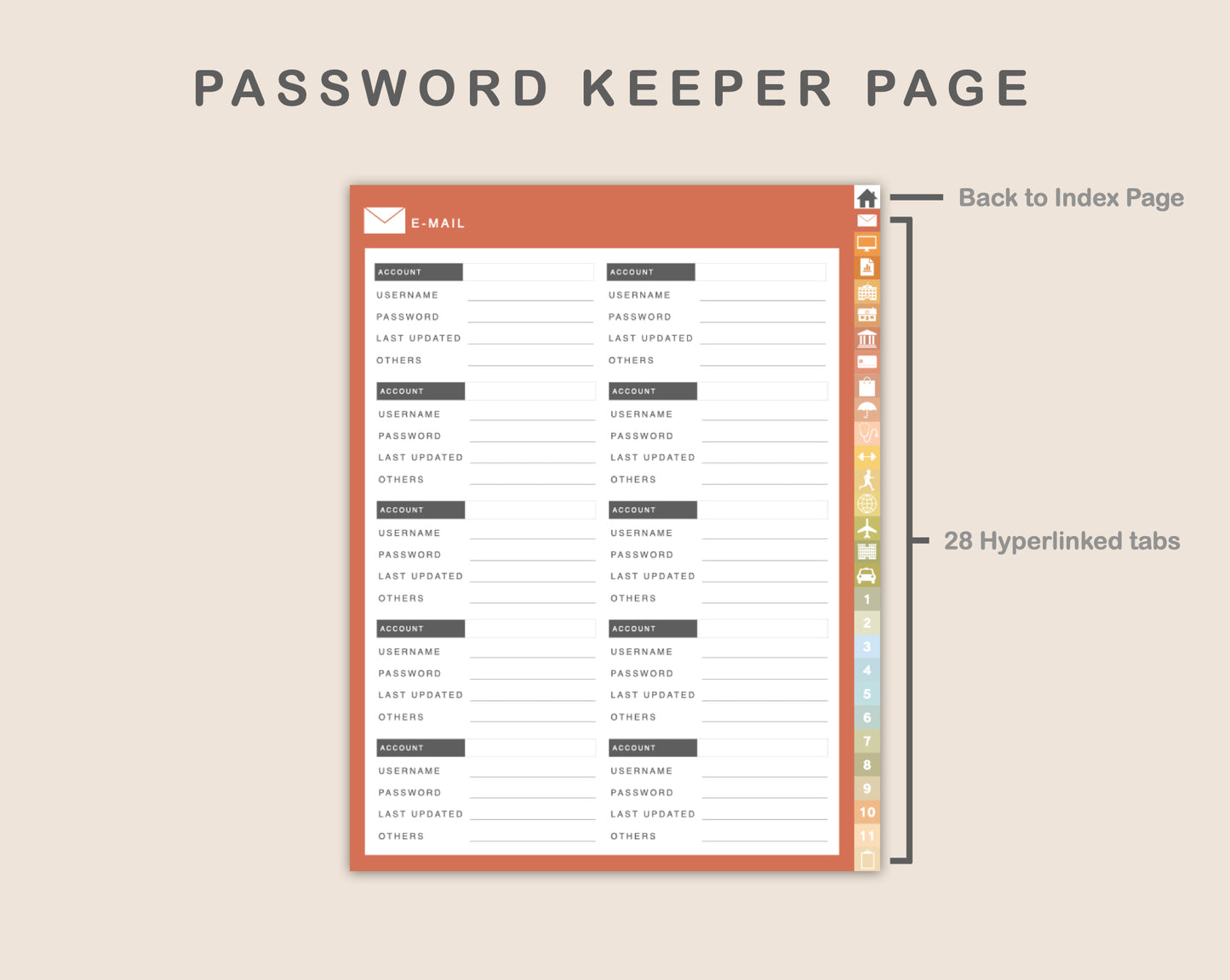 Digital Password Keeper - Autumn