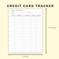 Classic HP Inserts - Credit Card Tracker