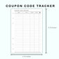 Personal Wide Inserts - Coupon Code Tracker