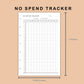 Mini Happy Planner Inserts - No Spend Tracker