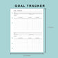 B6 Wide Inserts - Goal Tracker