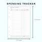Personal Wide Inserts - Spending Tracker