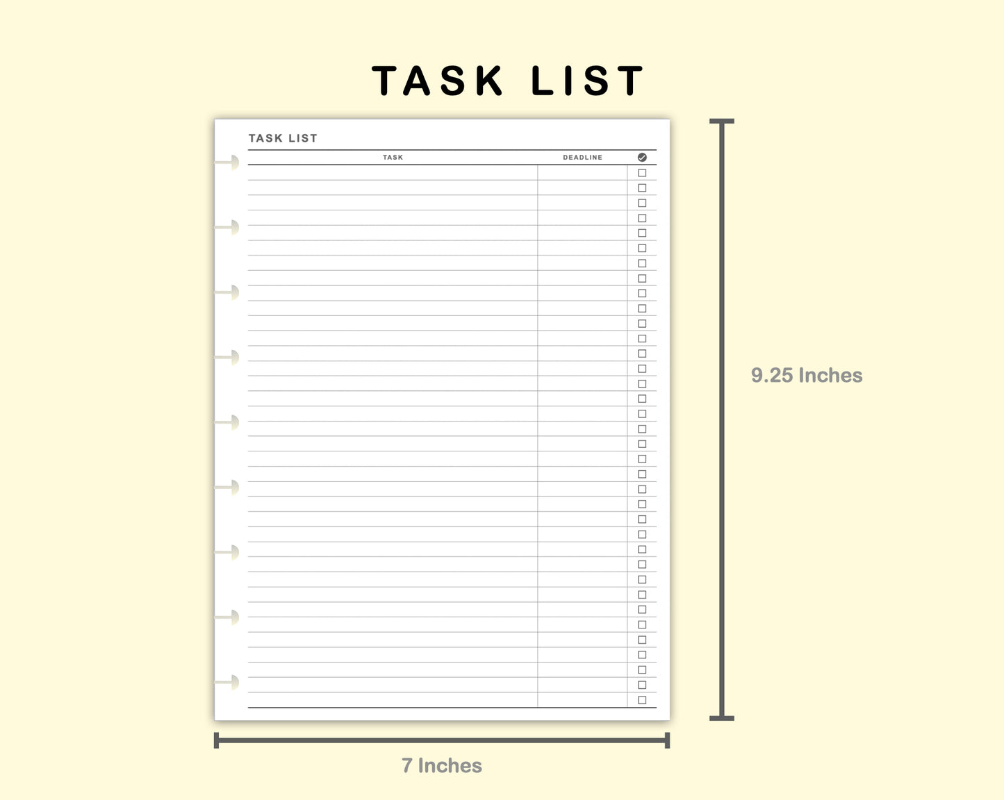 Classic HP Inserts - Task List