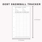 Personal Inserts - Debt Snowball Tracker