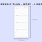 Skinny Classic HP Inserts - Weekly Plan - WO2P - Lined