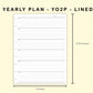 Classic HP Inserts - Yearly Plan - YO2P - Lined