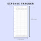 Skinny Classic HP Inserts - Income and Expense Tracker