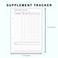 Personal Wide Inserts - Supplement Tracker