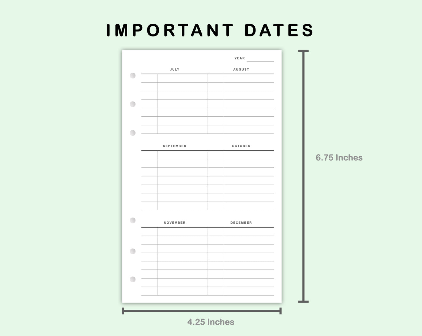 FC Compact Inserts - Important Dates