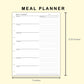 Classic HP Inserts - Meal Planner with Grocery List