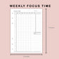 B6 Inserts - Weekly Focus Time