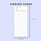 Skinny Classic HP Inserts - Sinking Funds