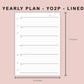 B6 Inserts - Yearly Plan - YO2P - Lined