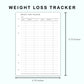 Personal Wide Inserts - Weight Loss Tracker
