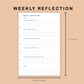 Mini Happy Planner Inserts - Weekly Reflection