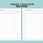 B6 Wide Inserts - Inbox Tracker