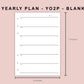 B6 Inserts - Yearly Plan - YO2P - Blank