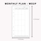 Personal Inserts - Monthly Plan - MO2P
