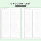 FC Compact Inserts - Grocery List