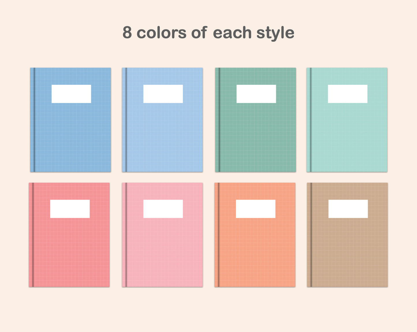 Digital Notebook Cover - Portrait - Pastel