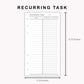 Personal Inserts - Recurring Task