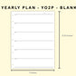 Classic HP Inserts - Yearly Plan - YO2P - Blank