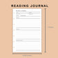 Mini Happy Planner Inserts - Reading Journal