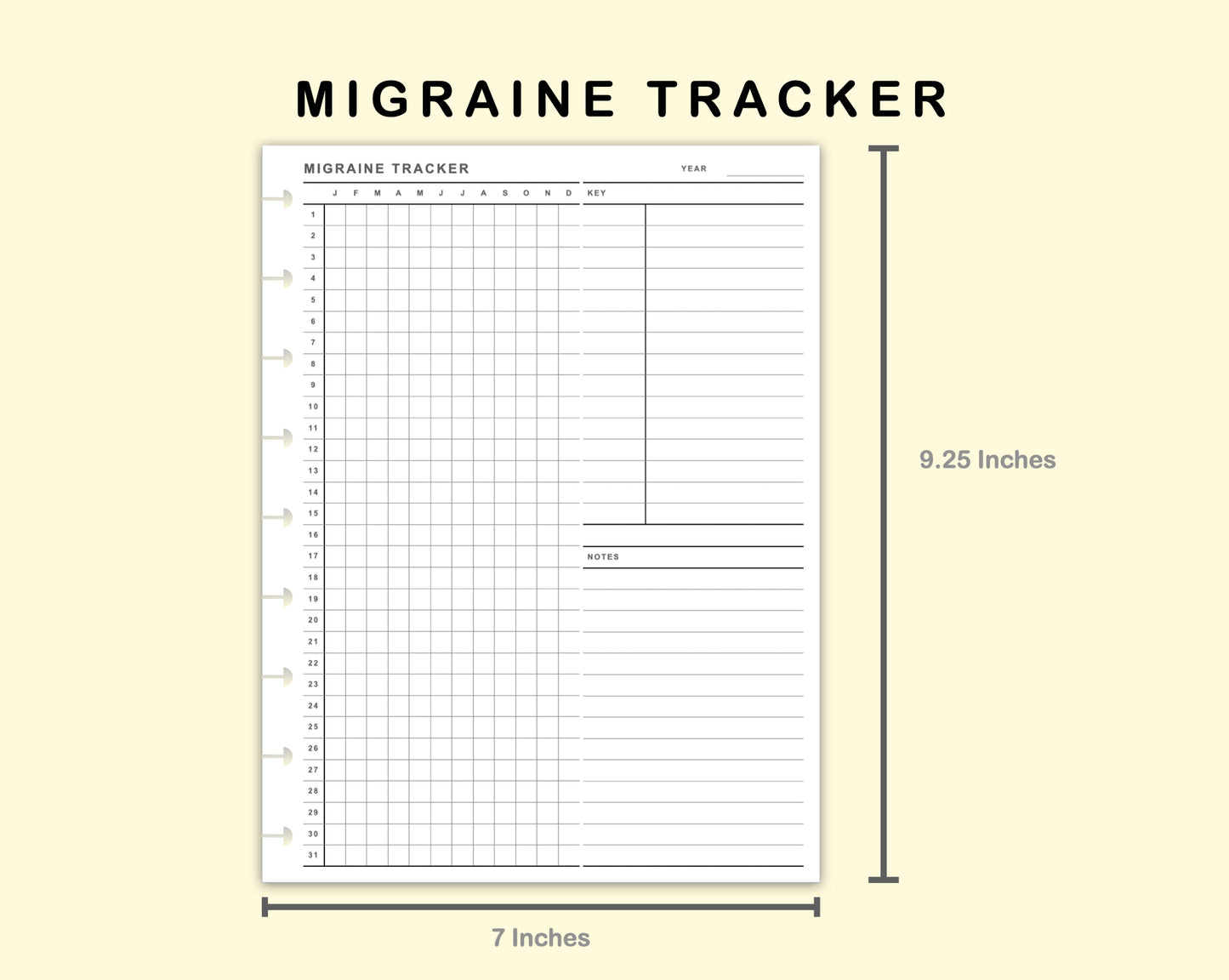 Classic HP Inserts - Migraine Tracker