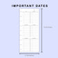 Skinny Classic HP Inserts - Importanat Dates