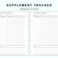 Personal Wide Inserts - Supplement Tracker