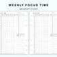 Personal Wide Inserts - Weekly Focus Time