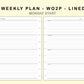 Classic HP Inserts - Weekly Plan - WO2P - Lined