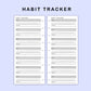 Skinny Classic HP Inserts - Habit Tracker