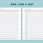 B6 Wide Inserts - One Line A Day