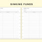 Classic HP Inserts - Sinking Funds