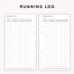 Personal Inserts - Running Log