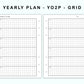 Personal Wide Inserts - Yearly Plan - YO2P - Grid