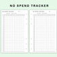 FC Compact Inserts - No Spend Tracker