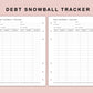 B6 Inserts - Debt Snowball Tracker
