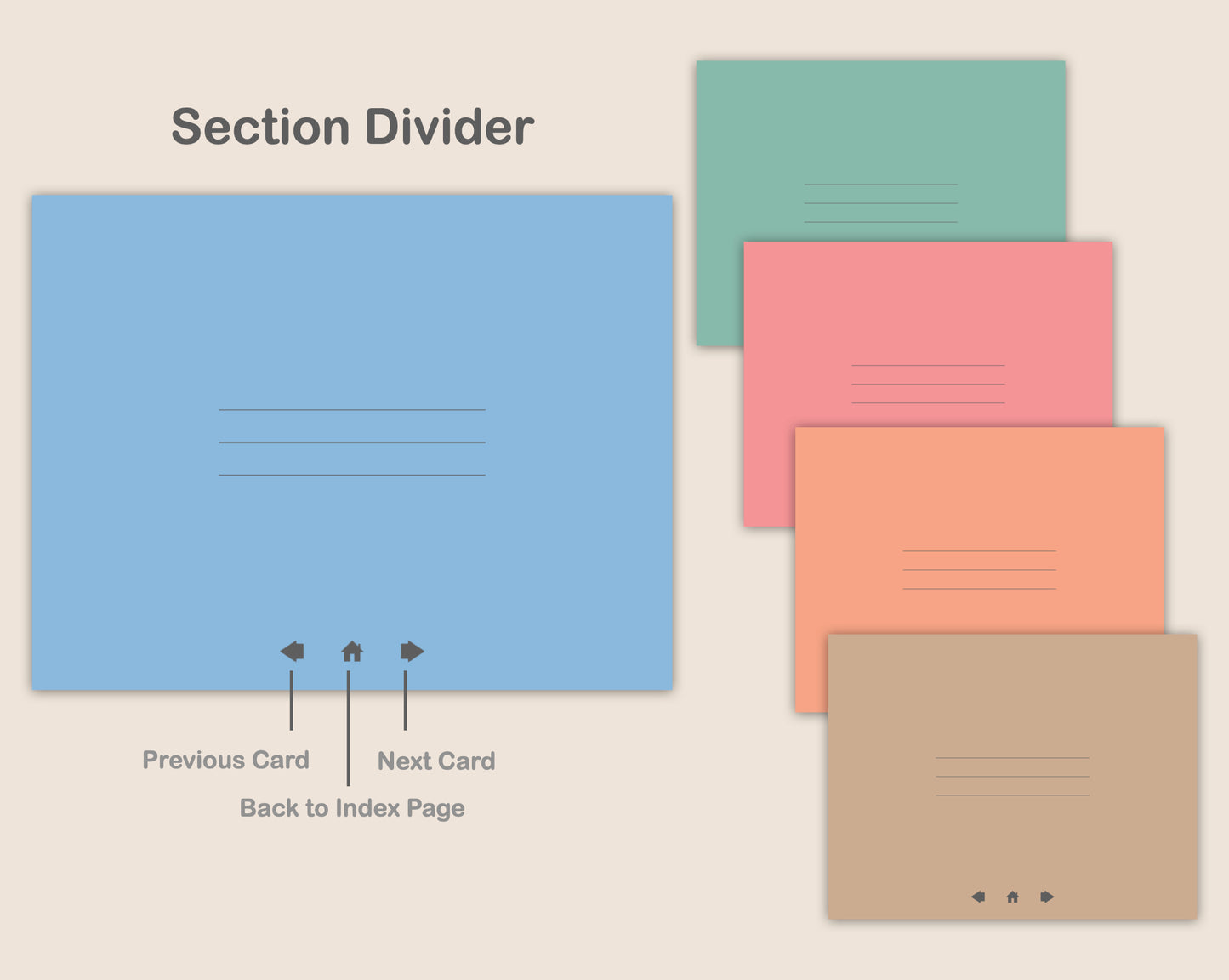 Digital Flashcards - Pastel