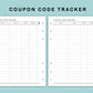 B6 Wide Inserts - Coupon Code Tracker
