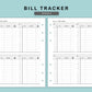 B6 Wide Inserts - Bill Tracker