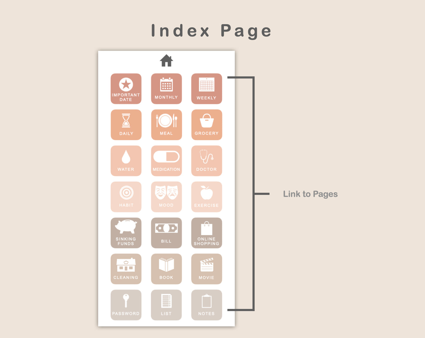 Digital Phone Planner - Neutral