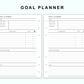 Personal Wide Inserts - Goal Planner