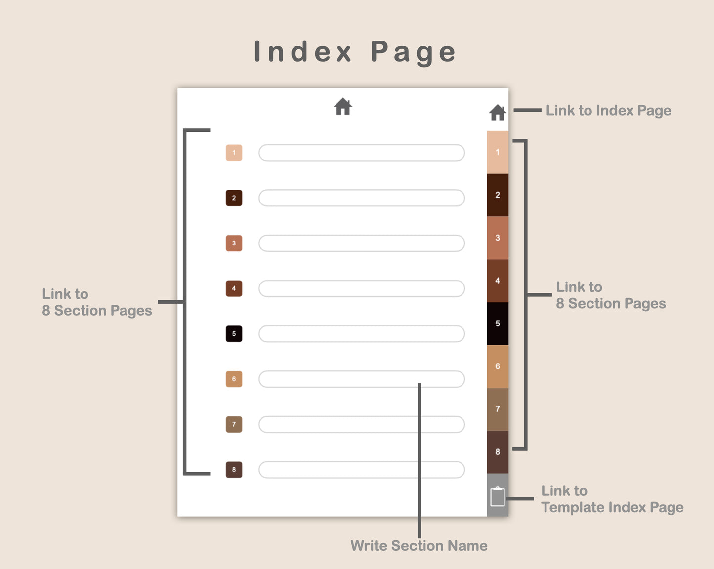 Digital Vocabulary Notebook - Brown Coffee