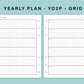 B6 Wide Inserts - Yearly Plan - YO2P - Grid