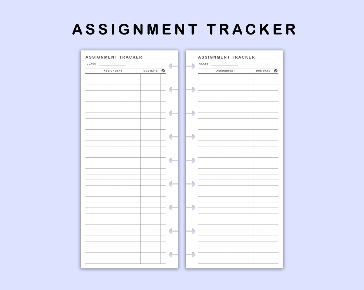 Skinny Classic HP Inserts - Assignment Tracker