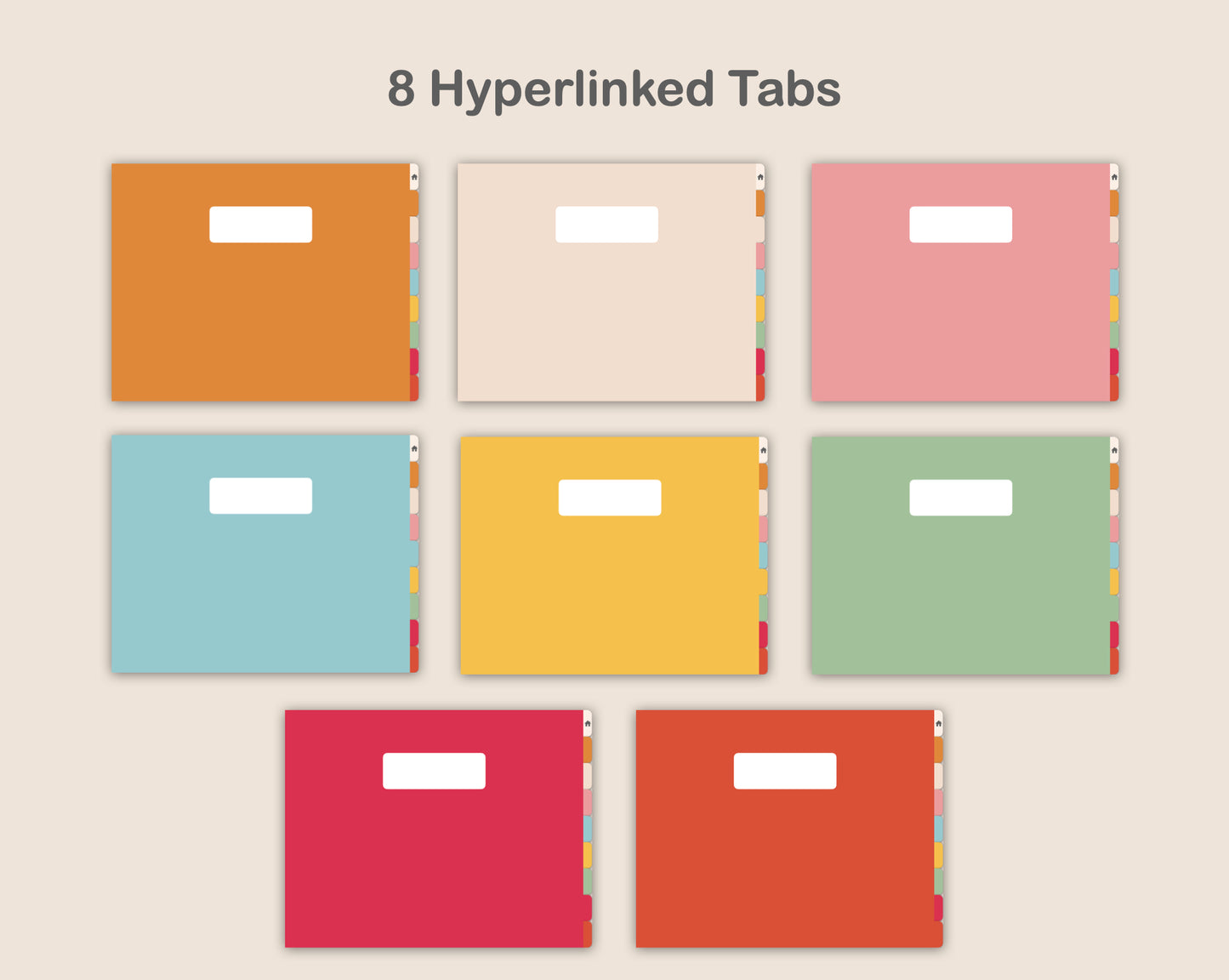 Digital Notebook 8 Tab - Landscape - Bright Summer
