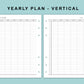 B6 Wide Inserts - Yearly Plan - Vertical