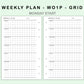 FC Compact Inserts - Weekly Plan - WO1P - Grid